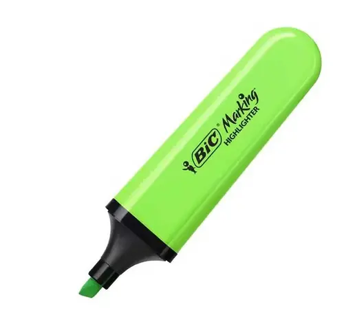 ТЕКСТ МАРКЕР ПЛОСЪК BIC - ЗЕЛЕН НЕОН