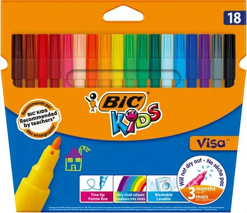 ФЛУМАСТЕРИ VISA 18бр. BIC