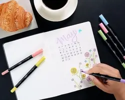 ЦВЕТНИ ПАСТЕЛНИ ФЛУМАСТЕРИ С ДВОЕН ВРЪХ PASTEL 6 BIC