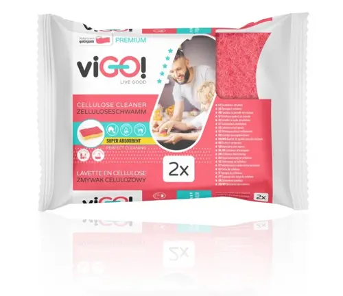 ЦЕЛУЛОЗНА ГЪБА EXTRA SOFT ЗА МИЕНЕ 2БР. PREMIUM VIGO