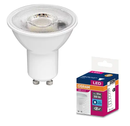 LED ЛАМПА VALUE PLAST PAR16 50  120° 5W/865 GU10 LEDVANCE